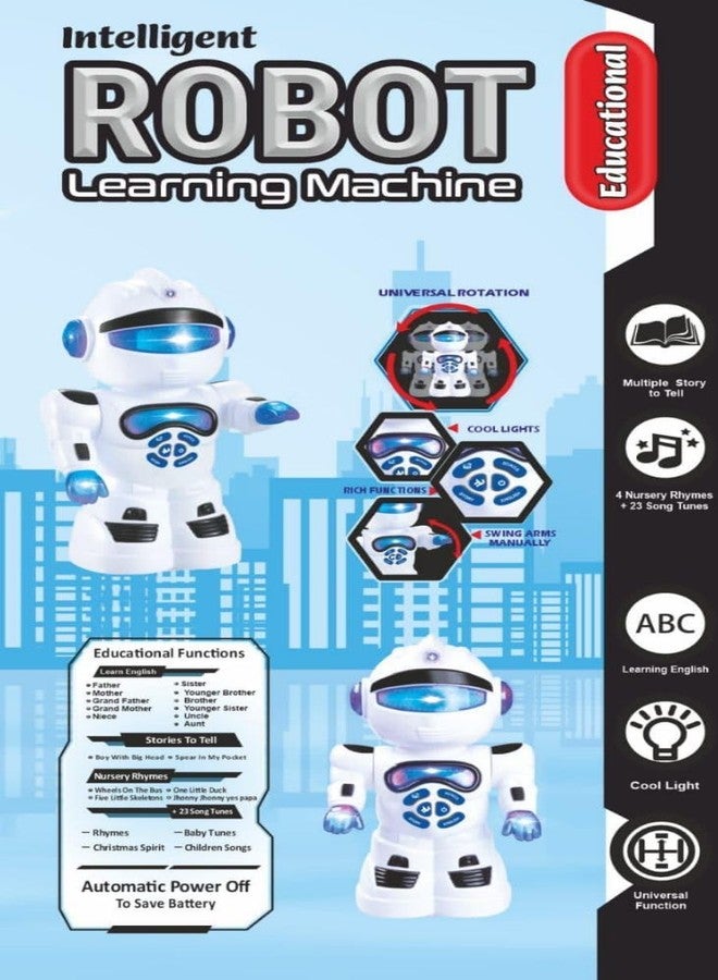 Braintastic روبوت Braintastic الذكي للتعلم، لعبة رقص بزاوية 360 درجة، أضواء ثلاثية الأبعاد وموسيقى مع وظائف مثل تعلم اللغة الإنجليزية، سرد القصص، أناشيد الأطفال، وغيرها، مناسب للأطفال من عمر 3 سنوات فما فوق. - Image 5